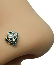 Pixie Nose Stud Horny Leprechaun 22g (0.6mm) 925 Sterling Silver L Bendable Pin - £4.25 GBP