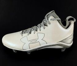 UNDER ARMOUR Fierce Football Cleats Size 16 White Silver Gray 1269739-103 - $27.90