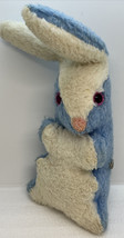 Vintage DOLLCRAFT Industries Bunny Rabbit Blue Plush Wind Up “Rock A Bye Baby” - $46.74