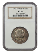 1893 50C Columbian NGC MS65 - £264.59 GBP