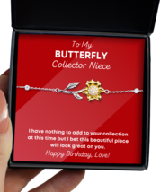 Bracelet Birthday Present For Butterfly Collector Niece - Jewelry Sunflower  - $49.95