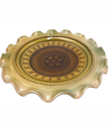 Vintage Studio Art Pottery Ruffled Rim Plate/Shallow Bowl Signed - $14.24