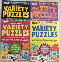 Lot of 4 Dell Official Variety Puzzles Puzzle Books 2018 Lot #4 [Single Issue Ma - £17.37 GBP