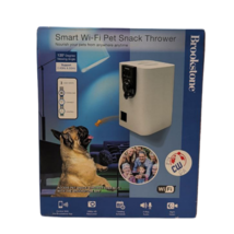 Bytech Brookstone Smart WiFi Pet Snack Thrower Interactive Treat Dispenser - $40.46