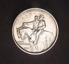 High Grade Silver 1925 Stone Mountain Commemorative Half Dollar - £66.56 GBP