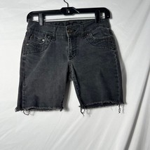 delia*s Morgan Frayed Hem Shorts Size 3 Black - $16.98