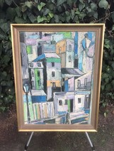 Tibor Jankay Original Abstract Modern Cubism Expressionist 1960s Oil On Canvas - £3,033.76 GBP