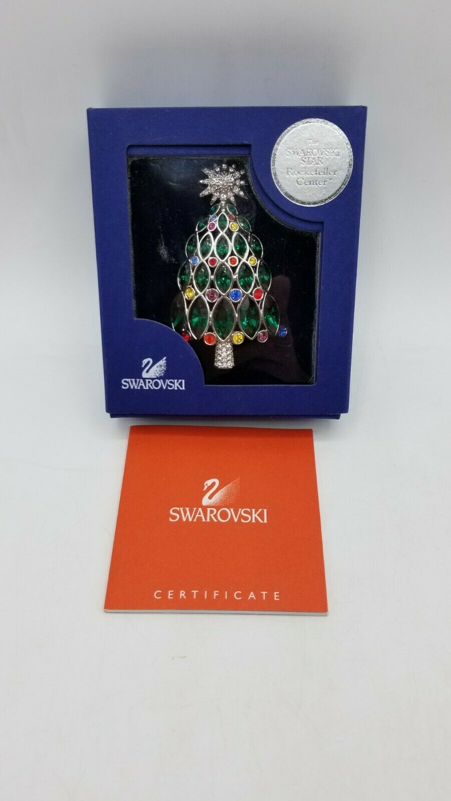 Swarovski Star Rockefeller Center 2005 Christmas Tree Pin Brooch 1515160 - £186.79 GBP