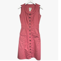 VTG Jonathan Logan Sleeveless Dress Pink Size 9/10 Button Up Round Neck ... - £39.50 GBP