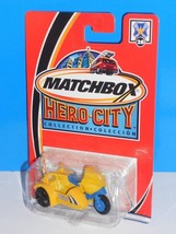 Matchbox 2002-03 Hero City Police Squad #28 Police Motorcycle w/ Sidecar Yellow - £3.90 GBP