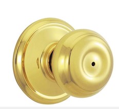 Schlage Georgian Bright Brass Interior Bed/Bath Privacy Door Knob - £11.98 GBP
