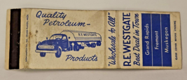 Matchbook Cover R.E. Westbrook Petroleum Products Grand Rapids Freemont ... - £5.40 GBP