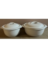Corelle Coordinates Stoneware White 1.5 &amp; 2.5 Qt. Round Lidded Casserole... - $48.68 CAD