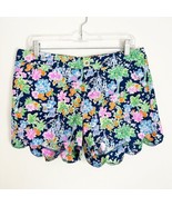NWT Lilly Pulitzer Loves Disney Buttercup Shorts Size 6 Navy Scallop Hem - $75.41 CAD