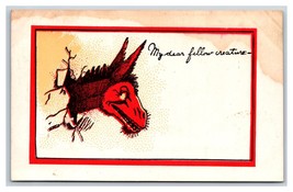 Comic Evil Donkey Head Through Wall My Dear Fellow Creature UNP UDB Postcard R26 - £3.21 GBP