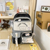 Kawaii Cotton Bookbag for Teenager Backpack Women Fashion Travel Mochila Girls C - £38.47 GBP
