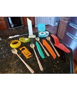 Tupperware Spork Biscuit Cutter Knife Rest Lid Holder Label Slicer Spatu... - $45.29