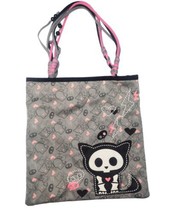 Vintage Loungefly Kit the Kat Fabric Tote Bag Skelanimals Emo Goth Whips... - £42.88 GBP