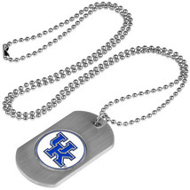 Kentucky Wildcats Dog Tag Necklace with a embedded collegiate medallion - £11.75 GBP