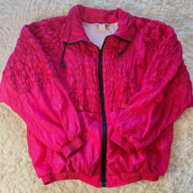 90s Vintage Lemaya Sports Gear Wind Suite Jacket Hot Pink Medium Barbiecore - $37.39