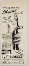1946 Print Ad Richardson Fishing Rods with E-Z-Reach Handle Chicago,Illinois - £7.05 GBP