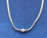 Sterling silver Treated Freshwater Cultured Pearl &amp; Beads Collier Neckla... - $32.50