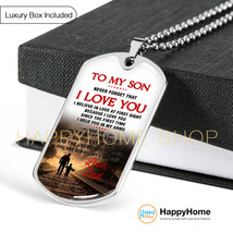 Dog Tag Birthday Gift for Son From Love Dad You are Always My Little Boy -D305 - £28.01 GBP+