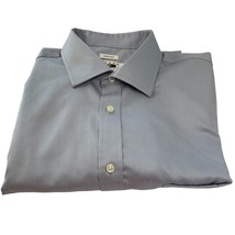 Joseph Abboud Shirt Mens Non-Iron Gray Classic Long Sleeve Button Up Size T36-37 - £13.52 GBP