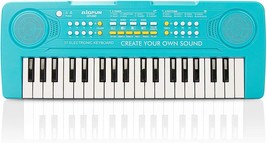 Bigfun Kid Keyboard Piano: 37 Keys Kids Multifunction Music, And Blue. - $32.95