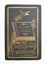 1906 Antique Isaac S Gibble Death Memorial Card Manheim Lancaster Co Pa - £33.11 GBP
