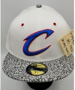 Cleveland Cavaliers 59Fifty White with Black and Grey Concrete Brim Size... - $32.73