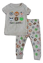 Baby Boys&#39; Party Animals Theme Cotton Pajama Set, Size 18 months - $9.89