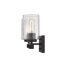 Bronze Metal and Textured Glass Two Light Wall Sconce - $224.68