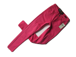 NWT Lucky Brand Brooke Legging Jean in Claret Red Pink Raw Hem Jeans 00 / 24 - $27.00