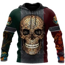 An skull new mexico us veteran 3d print spring hoodie man women harajuku outwear zipper thumb200