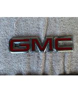 1998 - 06 GMC YUKON TAILGATE RED / CHROME SCRIPT LOGO EMBLEM PART 150296... - £25.38 GBP