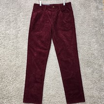 Vineyard Vines Pants Mens 30x30 Crimson Red Corduroy Slim Fit Straight Preppy - £30.25 GBP