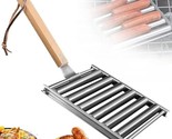 Hot Dog Roller with Extra Long Wood Handle for Grill,BBQ Sausage 7.08x9.... - £27.89 GBP