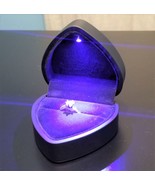 Engagement and Wedding Ring Holder | Velvet Ring Box | LED Jewelry Gift ... - £11.58 GBP