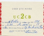 UC2CB QSL Card Minsk USSR 1958 - $13.86
