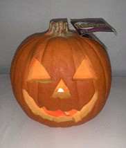 11&quot; Hallowscream 1994 Realistic Lite-up Pumpkin Foam Blow Mold Jack-O-Lantern - £21.87 GBP