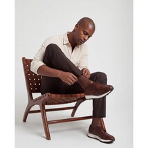 The Obsidian Tan Python Leather Men Sneaker image 12