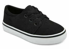 Cat &amp; Jack Ragazzi&#39; Michael / Finn Nero Tela Casual Sneakers Marca Nuovo... - $10.01