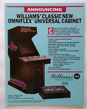 Omniflex Arcade FLYER Original Video Game Cabinet 1990 Vintage Promo Art - $25.65
