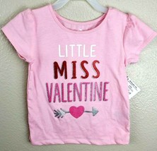 Infant &amp; Toddler Girls Pink &amp; Red Little Miss Valentine T-Shirt Tee Shir... - $8.38