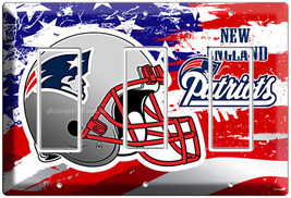 New England Patriots Football Team 3 Gfi Light Switch Plate Man Cave Room Decor - £15.71 GBP