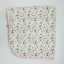Baby Girl Floral Baby Blanket Pink RN# 88317 Jersey Knit 20x23 Security B79 - £11.80 GBP