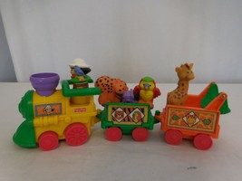 Fisher-Price Little People Musical Zoo Train 2002 Giraffe, Tiger, Parrot, + Girl - £11.88 GBP