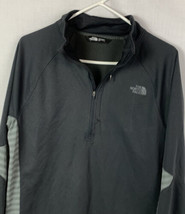 The North Face Jacket 1/4 Zip Pullover Sweater Gray Slim Fit Stretch Men... - $39.99
