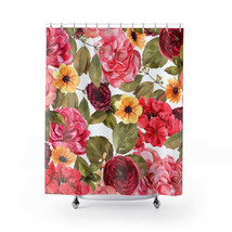 Red Rose Stylish Design 71&quot; x 74&quot; Elegant Waterproof Shower Curtain for a Spa-li - £55.85 GBP